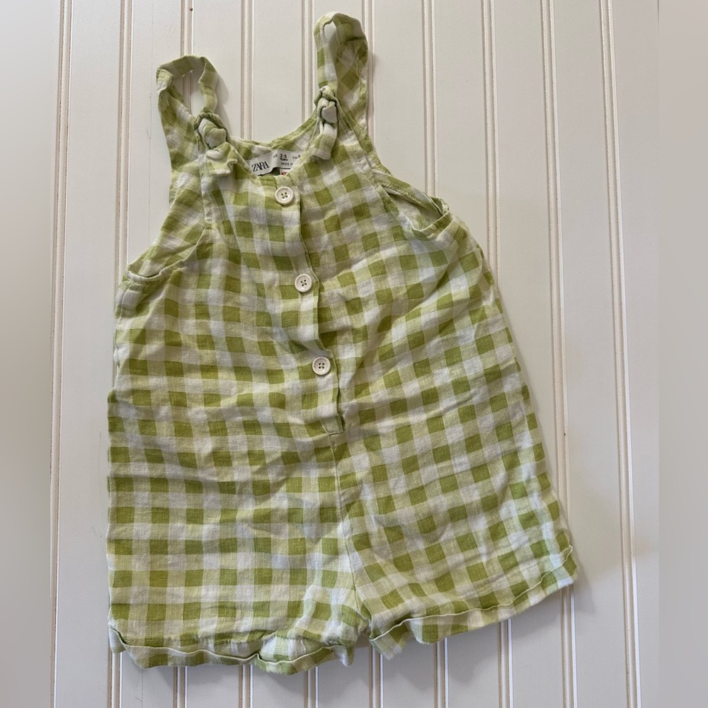 Zara Gingham Overalls